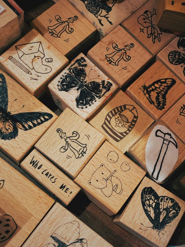 Antique Postal Rubber Stamp Set